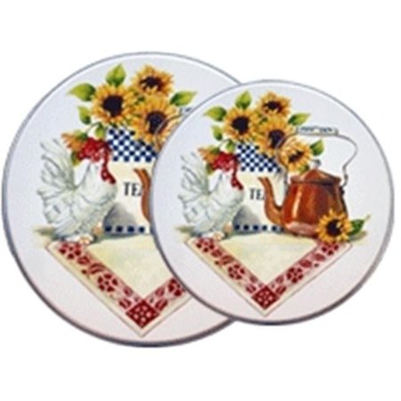 RESTON LLOYD Reston Lloyd 4-413-W Tin Burner Cover Set  Rooster & Cooper Kettle 4-413-W